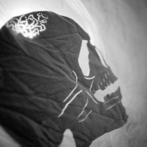 Shadow puppet made for performance of Skeleton Woman, 2015